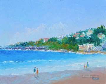 風景 Painting - クージービーチの抽象的な海の風景